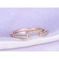thumbnail image 2 of 0.50 Carat Wedding Band with Moissanite Diamonds Anniversary Ring Curved Stretch Design Antique Style Band with 18k Gold Plating, 2 of 9