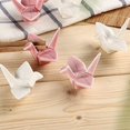 thumbnail image 1 of 5 piezas soporte estante de descanso JM estilo japonés grúa de Origami rosa blanco, 1 of 4