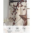 thumbnail image 6 of Texas Star Vintage Sheer Curtains 39 Inch Length 2 Panels Set for Living Room/Bedroom, Brown Retro Berry Beige Wooden Kitchen Curtains Grommet Semi-Sheer Curtains Drapes Window Treatments 27.5"x39"x2, 6 of 7