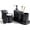 Black, variant on Bathroom Accessories Set, 6-Piece Bathroom Accessory Set, Toothbrush Holders Set, Soap Dispenser, Vanity Tray, Tumbler, Cotton Swab Jars, Bathroom Organizer for Modern Bathrooms(Matte Black)