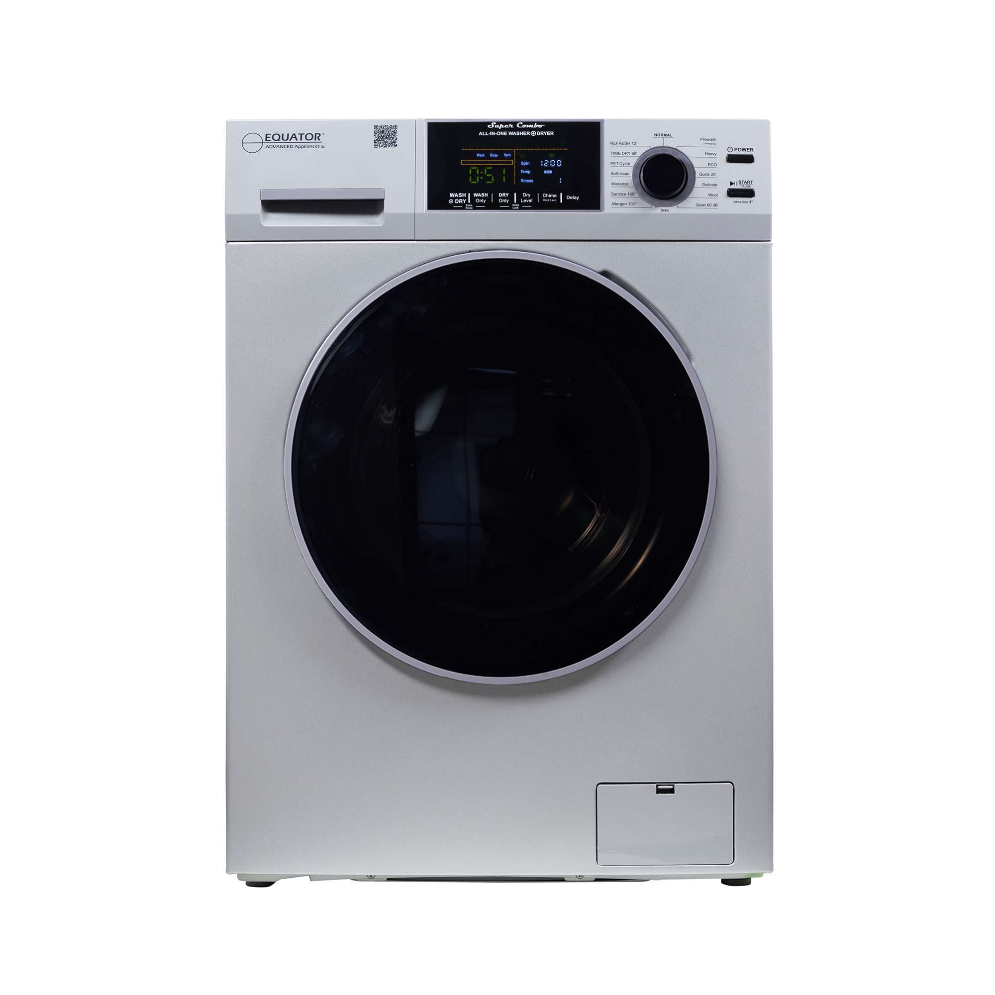 【na.e】 Smooth Reversible All-in-one Volenca 2.0 cu. ft. ​Electric All-in-One Washer Dryer Combo