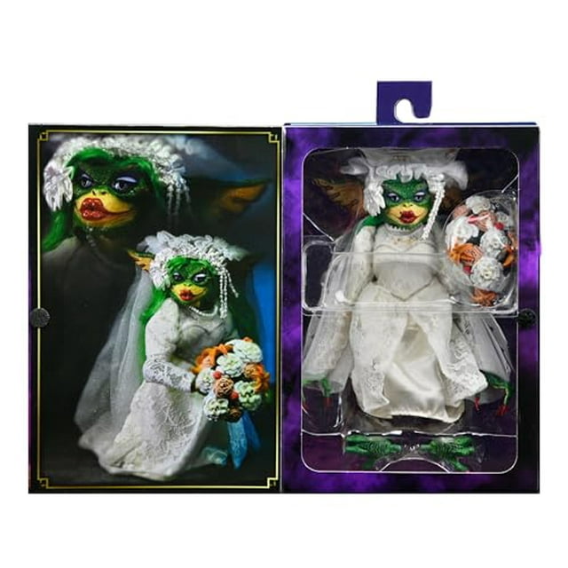 NECA Gremlins 2 Ultimate - Figura de acción de Greta con vestido de novia a escala de 18 cm