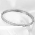 thumbnail image 2 of 4mm Width Stainless Steel Classic Simple Plain Open Clasp Bangle Bracelet, 2 of 7