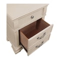 thumbnail image 3 of Furniture of America Charo Traditional White Wood Nightstand with USB Set of 2, 3 of 7