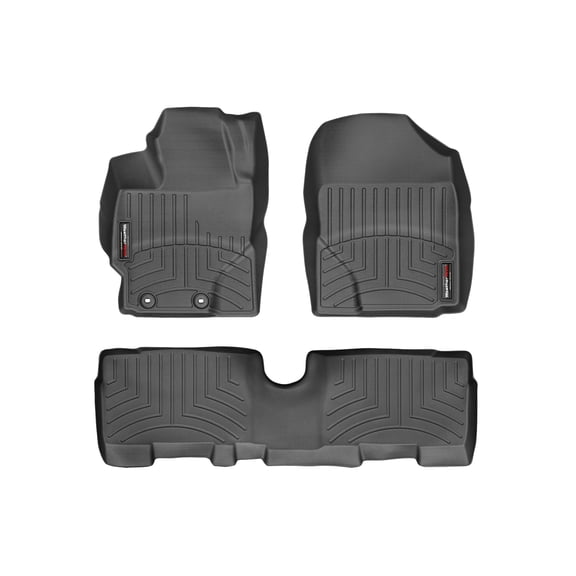 WeatherTech Custom Fit FloorLiners compatible with 2013-2014 Scion xD - 1st & 2nd Row, Black