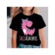 thumbnail image 1 of Camiseta 100 % algodón con estampado de dinosaurio - Diseño "SASSA" rosa y morado, cómoda camiseta de verano de manga corta, cuello redondo informal, ropa divertida para exteriores | Moda divertida, 1 of 6