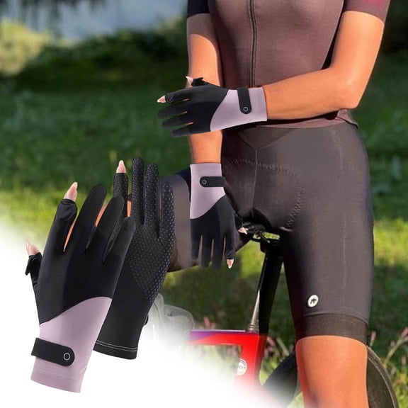 Zenithome Black Summer Women Sun Protection Gloves Thin Breathable Soft Cool Touchscreen for Driving Cycling Hiking In Hot Days