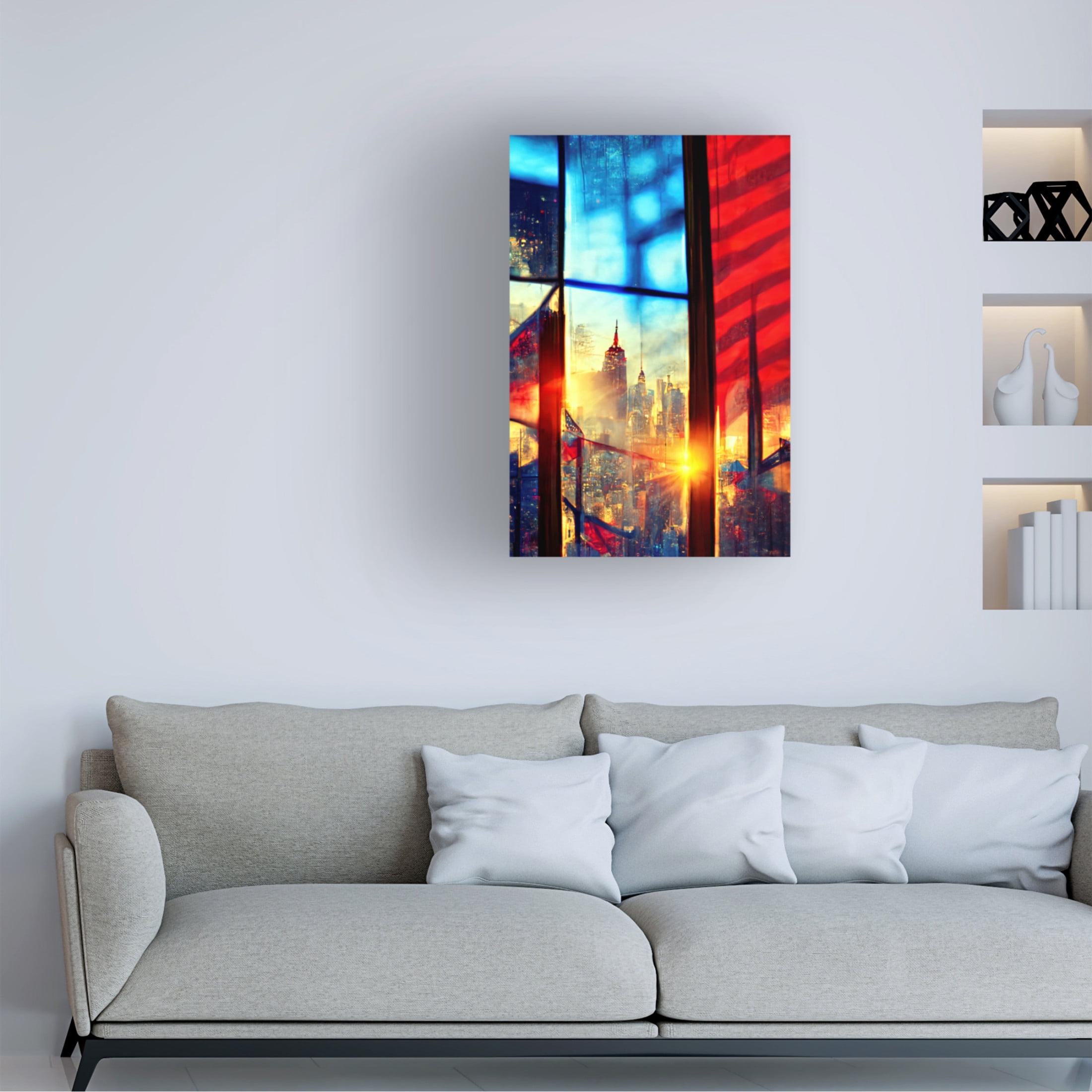 Canvas Wall Art - Ray Heere 'New York 4' Wall Art for Living Room, Bedroom, or Office Décor by Trademark Fine Art - 16 x 24 Inches