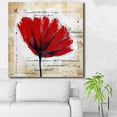 thumbnail image 3 of wall26 Canvas Wall Art Elegant Red Flowers Pictures Home Wall Decorations for Bedroom Living Room Paintings Canvas Prints Framed - 16x16 inches, 3 of 4