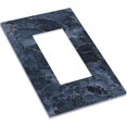 thumbnail image 3 of Nadoabtm Decorative Outlet Covers Realistic Deep Blue Marble Pattern 1 Gang Single Rocker Light Switch Cover Plate Wall Plates GFCI Faceplate for living Room Home Decor, 3 of 8