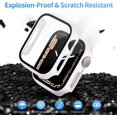 thumbnail image 3 of [4-Pack] Hard PC Case Compatible with Apple Watch Series 8 & 7 45mm with Tempered Glass Screen Protector, Full Coverage Protective Cover Bumper Accessories Compatible with iWatch 8/7 45mm, 3 of 5