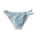 thumbnail image 4 of LODIENY Lace Frilly Panties for Men One Sided Cross Over Double Belt Pouch Mesh Briefs Underwear Light Blue XL, 4 of 6