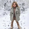 thumbnail image 2 of KDFJPTH Toddler Baby Kids Girls Coat Winter Windproof Thicken Coat Jacket Warm Button Outerwear Jacket Coat for Toddler Girls 4t Little Girl Winter Coats Size 8, 2 of 8