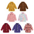 thumbnail image 6 of Little Girls Boys Casual Warm Faux Fur Long Coat With Pockets Tollder Kids Winter Fleece Button Down Shirts Jacket Outwear, 3-10 Years, 6 of 6