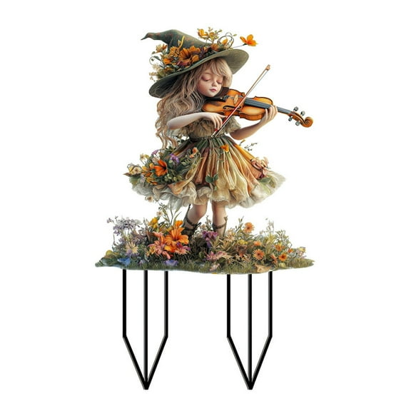 Whimsical Forest Deer Garden Stakes - Outdoor Decorative Yard Art, Weather-Resistant Metal Stake for Lawn, Flower Bed, Home Decor, Easy Install, Unique Gift Idea