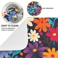 thumbnail image 3 of Yayeee Dish Drying Mat for Kitchen Counter Ultra Absorbent Easy Clean Pad 18x16", Bright Colorful Flowers Pattern, 3 of 7