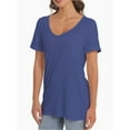 thumbnail image 6 of Women's Lightweight Short Sleeve V-Neck T-Shirt - Loose Fit Casual Summer Top, 6 of 6