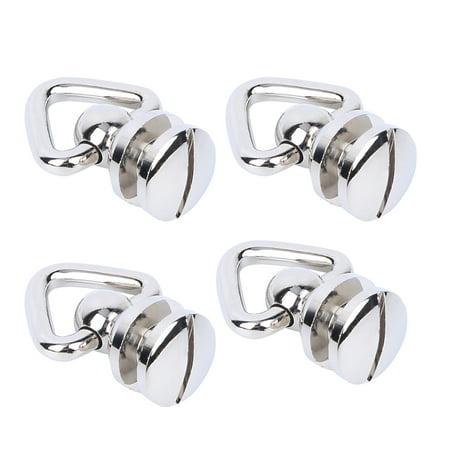 

4PCS Metal Ring Screw Round Head Studs Rivet Nail Rotate Spikes DIY Leather Craft Hardware AccessoriesSilver