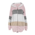 thumbnail image 6 of CCRFTGI Hoodie for Child Boys Girls 10-12 Sherpa Patchwork Fleece Lined Full Zip Hoodie Fashion Fall Winter Jacket Fluffy School Uniform Sweater Pink 12-13 Years, 6 of 6