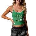 thumbnail image 2 of Momihoom Women's St. Patrick's Day Bow Graphic Cami Top, Spaghetti Strap Sleeveless Tank, 2 of 6