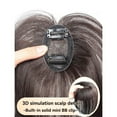 thumbnail image 4 of Bradem Real Human Hair Clip-In Toppers&nbsp;- 360° Cover Side Parted Pieces, Wispy Extensions for Women, Natural Black, Daily Wear, 4 of 5