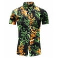 thumbnail image 1 of Leutsin Cardigan à Manches Courtes Imprimé Boutons Colorés Chemise Décontractée pour Hommes, 1 of 3