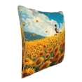 thumbnail image 2 of Fotbe Clear Sky Sunflower Pattern Velvet Decorative Throw Pillow Covers with Elegant Piping, Soft Plush Cushion Cover for Sofa, Bed, Car, Office-20"x20", 2 of 8