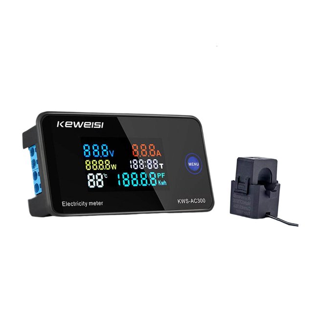 pitrice Electricity Meter Digital Ampermeter Improvement Electrical Testers Voltage Voltmeter Voltmeter Ammeter Watt KWH Home Improvement Timing Usage Monitor open