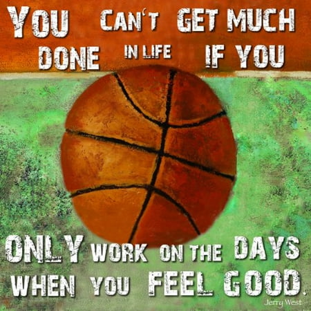 Motivational Basketball Jerry West Quote 12x12 Image Paper Size