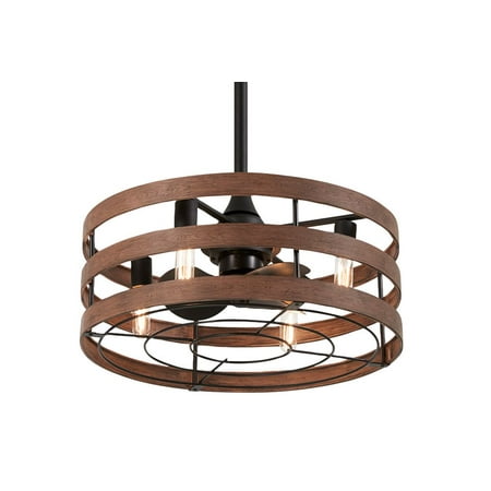 

25 Minka Aire Audrey Koa Coal LED Fandelier Ceiling Fan with Remote