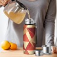 thumbnail image 4 of 20 Oz Orange Modern Art Geometric Coffee Tumbler Double Wall Insulated Stainless Steel Water Bottle | Metal Reusable Thermoses Flask with Cup Cap | Leak & Sweat Proof with Anti-Dust Lid, 4 of 7