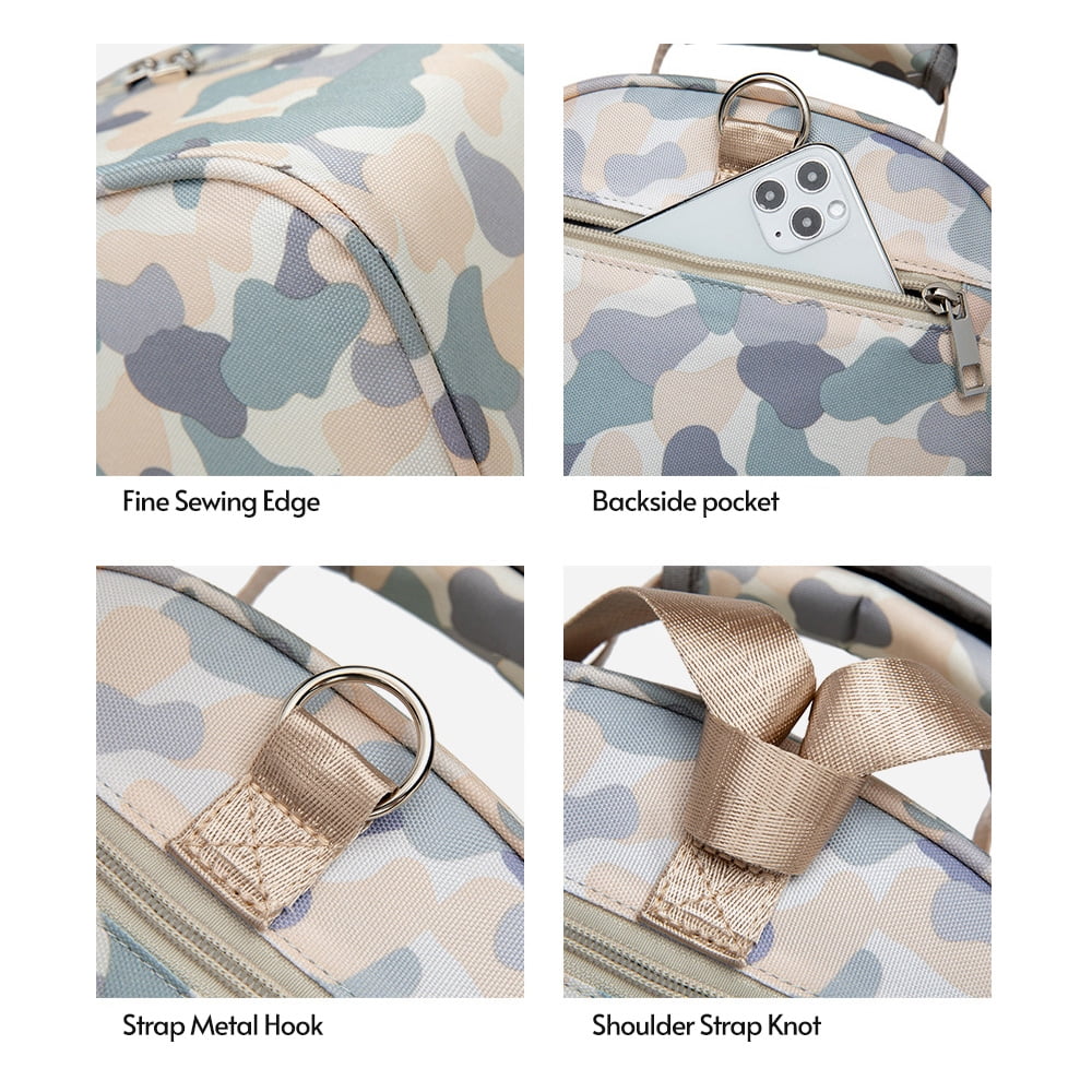 Double-Layer Breast Milk Cooler Bag Breast Pump Bag Fresh-Keeping Baby Bottle Storage Backpack Waterproof with Shoulder Straps Top Carry Handle for Breastfeeding Working Moms