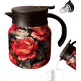 thumbnail image 1 of Doresty Thermoses Tea Pot | 800ml Raidley Vintage Tea Thermoses with Infuser | Floral Pattern Tea Thermoses | Insulated Tea Pot with Lid | Stainless Steel Thermal Carafe Detachable Hot Drinks Pot, 1 of 1