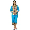 thumbnail image 7 of Bimba Cotton Button-Down Shirt With Pajama Capri Pants Set Lounge Wear Night Suit, 7 of 7