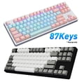 thumbnail image 2 of HEVIRGO 87Pcs/Set Keycap Couleur Correspondant PBT Light-proof Clavier Mécanique Keycap pour Clavier Cerise, 2 of 10