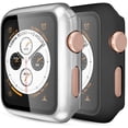 thumbnail image 1 of IBAOLEA Compatible for IBAOLEA Watch Case 44mm with Screen Protector, (2 Pack) Full Body Protective Bumper Case Cover for iWatch Series 5/4, Black/Silver Matte Black/Silver 44 mm, 1 of 7