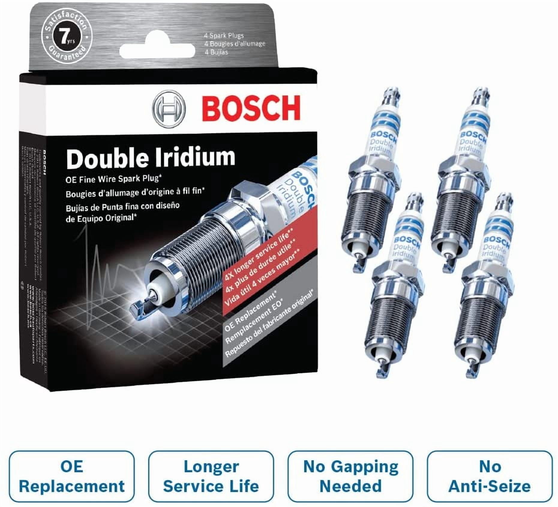 Bosch 96337 OE Fine Wire Double Iridium Spark Plug (4 Pack)