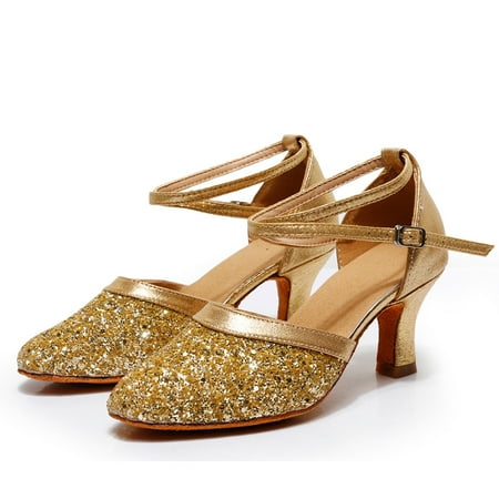 

Womens Fashion Waltz Modern Dance Shoes Ballroom Latin Dance Soft Bottom Sandals