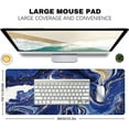 thumbnail image 6 of Blue and Gold Abstract Marble Gaming Mouse Pad Large Mouse Mat XL Desk Mat Extended Mouse Mat Non-Slip Laptop Computer Keyboard Mouse Pad for Office & Home 31.5x11.8 Inch, 6 of 6