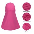 thumbnail image 3 of Uxcell Sun Shade Hat Neck Shade, 3 Pack Cooling Skull Cap Fishing Hats for Hiking, Dark Gray Rose Red Fluorescent Green, 3 of 6