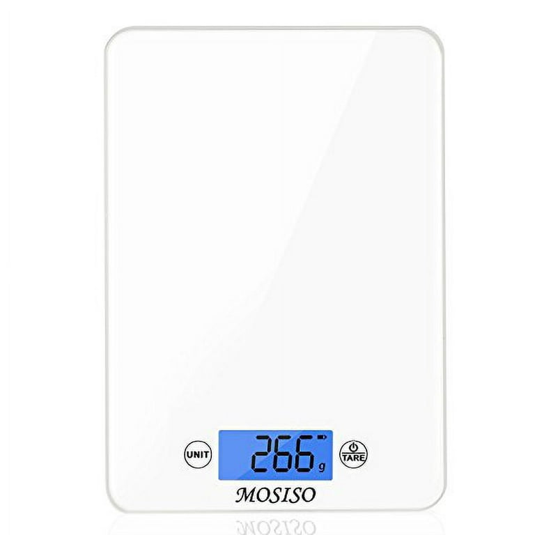 MOSISO Food Kitchen Scale Digital Grams and Ounces for Weight 22lb /1g 0.1  oz