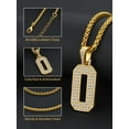 thumbnail image 5 of FindChic 14K Gold Plated Necklaces for Men Women Hip Hop Cubic Zirconia Sports Number 0-9 Pendant Tennis Necklace Birthday Christmas Jewery Gifts, 5 of 8