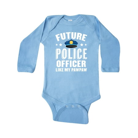 

Inktastic Future Police Officer Like My Pawpaw Gift Baby Boy or Baby Girl Long Sleeve Bodysuit
