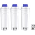 thumbnail image 1 of LEOLOVELIFE 3 Pack DLSC002 Coffee Machine Water Filter for Delonghi, Compatible with ECAM, ETAM, EC680, EC800 Series, Activated Carbon Softener, 1 of 4