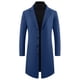 thumbnail image 5 of Abrigo de invierno INSPIRE CHIC para hombres, abrigo de trench de solapa de un solo botón, color azul oscuro, talla S, 5 of 6