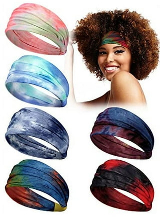 SATINIOR 6 Pieces African Headband Boho Print Headband Yoga Sports Workout  Hairband Elastic Twisted Knot Turban Headwrap for Women Girls Hair  Accessories (Leaf and Floral Prints) 