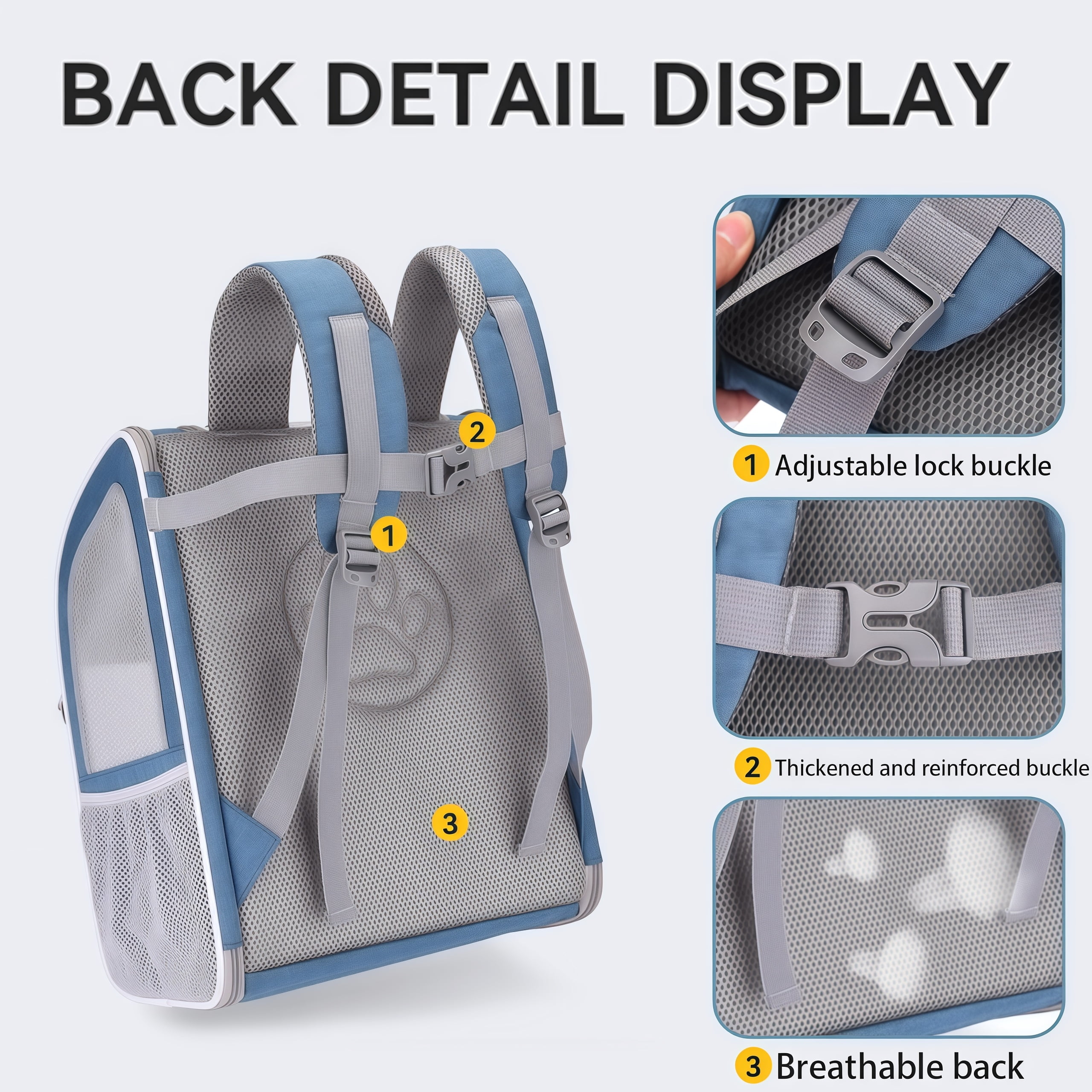Foldable Breathable Pet Backpack For Dogs And Cats Travel Comfort Bag