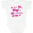 thumbnail image 3 of Inktastic Valentine's Day My Gigi Loves Me Hearts and Lips Boys or Girls Baby Bodysuit, 3 of 5
