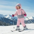 thumbnail image 2 of Kids Winter Snowsuit Insulated Two Piece Warm Outdoor Gear For Girls And Boys Cold Weather 2-Pink 80, 2 of 7