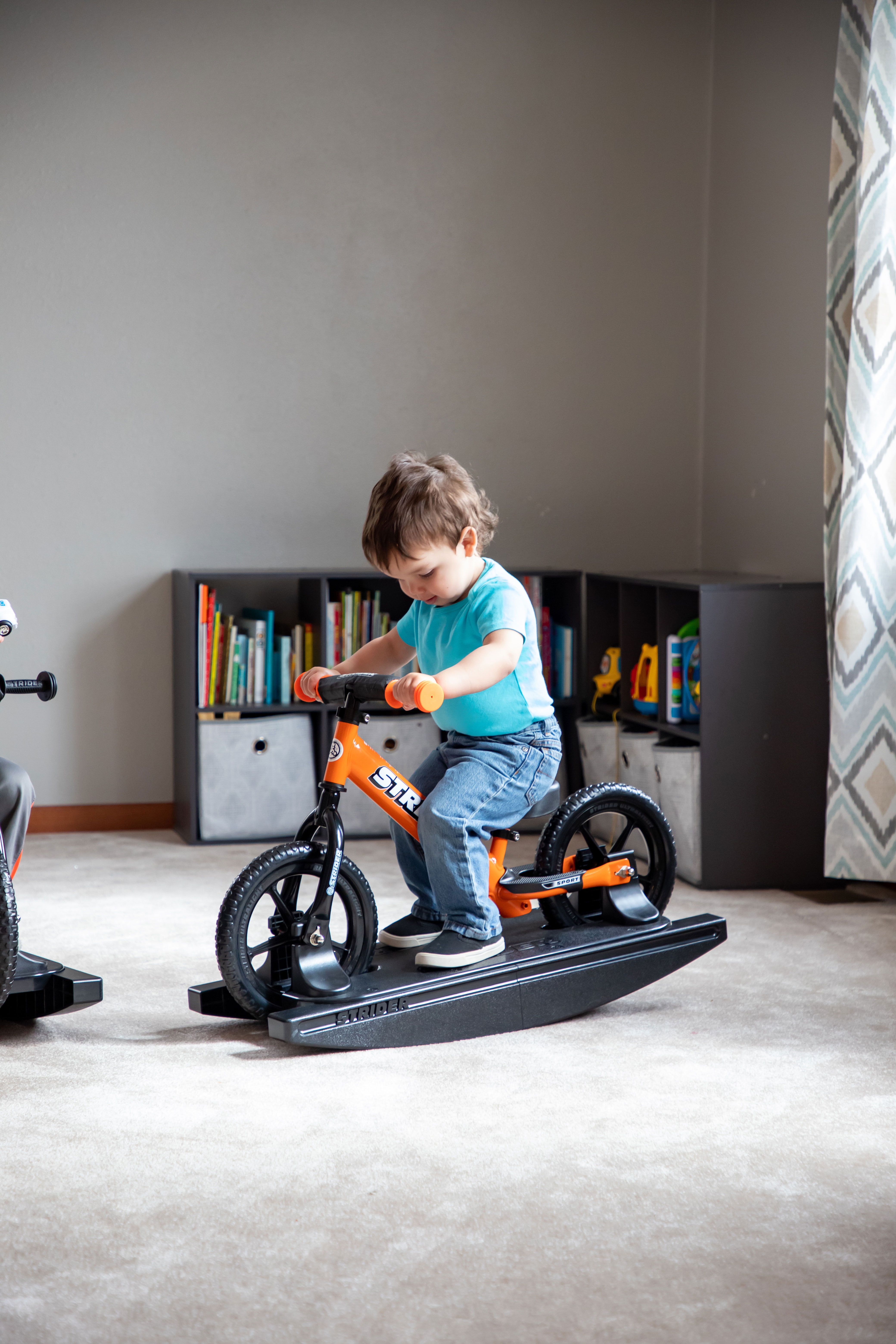 Strider - 12 Sport 2-in-1 Rocking Bike for Toddlers, Ages 6 Months - 4 Years - Orange